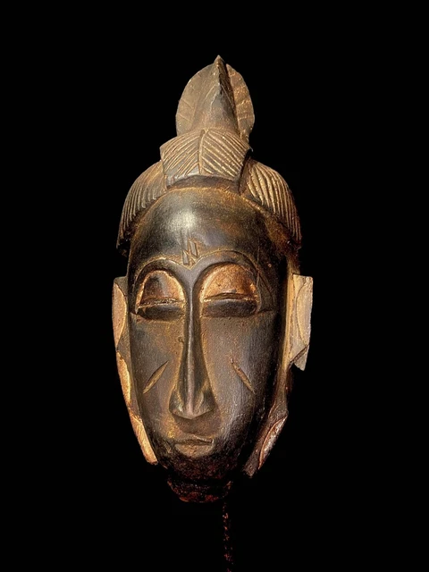 African Art Home Decor /carved wooden mask/ Guro Coast Painted Mask--4452