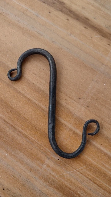 Hand-forged steel S hook