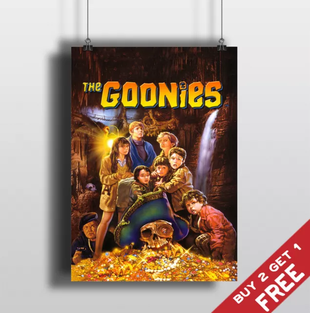 THE GOONIES 1985 MOVIE POSTER Cult 80s Film A3 A4 Fan Art Print Home Wall Decor