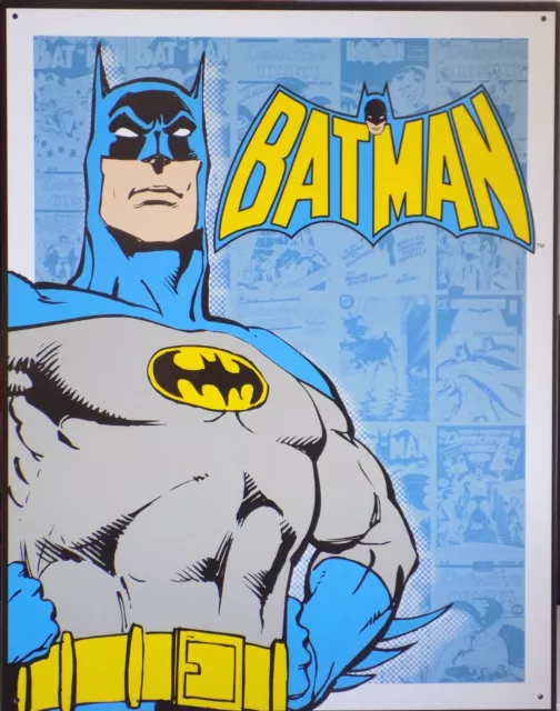 Plaque métal vintage déco USA BATMAN rétro DC comics - 40 x 30 cm