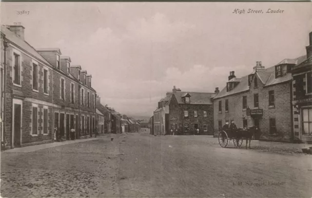 HIGH STREET, LAUDER - Berwickshire Postcard