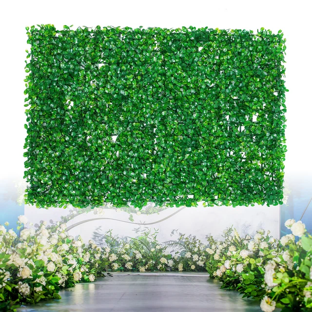 12PCS GREEN ARTIFICIAL Plant Mat Greenery Wall Hedge Grass Fence