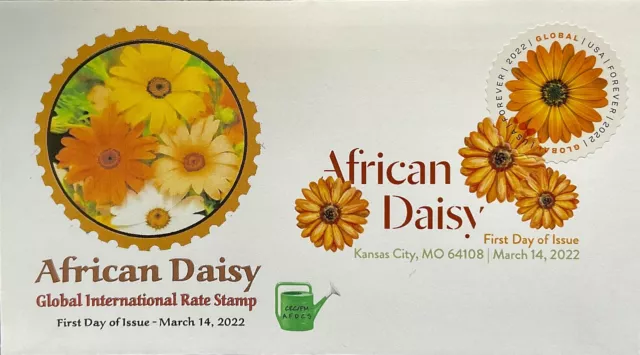 AFDCS 5680 African Daisy Global International Rate Stamp $1.30 DCP