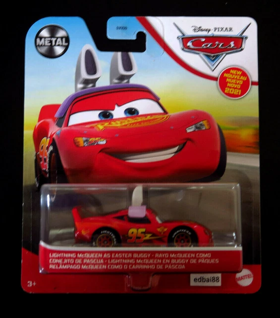DISNEY PIXAR CARS Lightning McQueen As Easter Buggy Mattel Die-cast ...