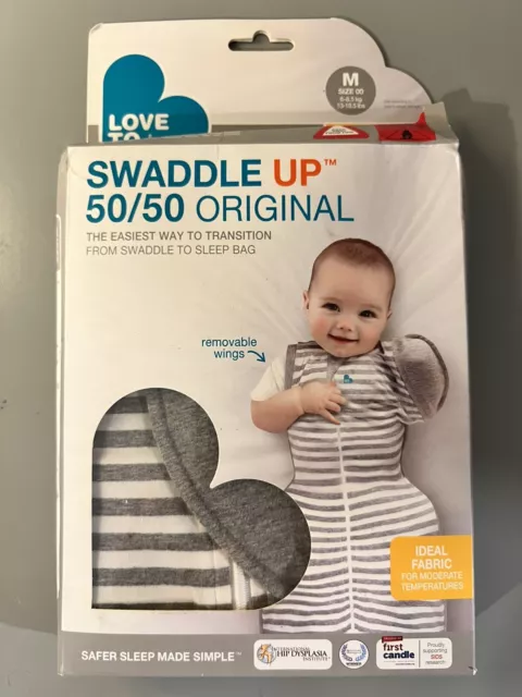 Love To Dream Swaddle UP Original Transition Suit Grey Stage 2 13-18.5 Lbs M