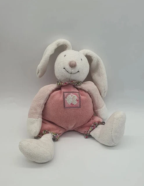 MOULIN ROTY - Doudou/peluche lapin rose - Myrtille et Capucine - 28/39CM