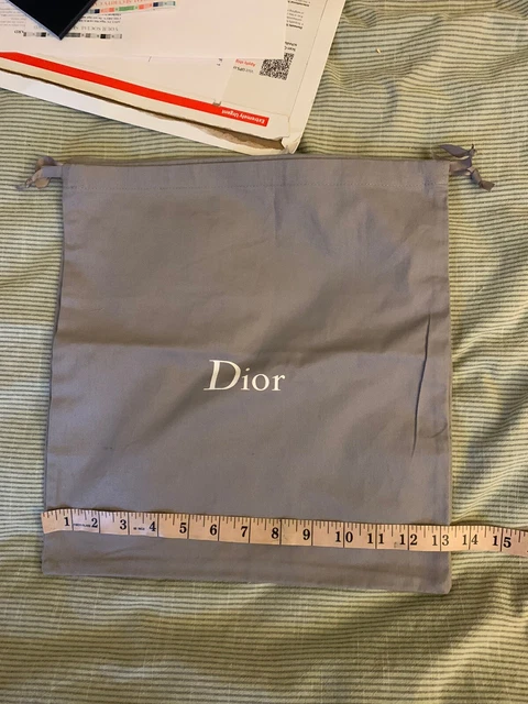 Dior Dust Bag, Grey. 13”x14”. New