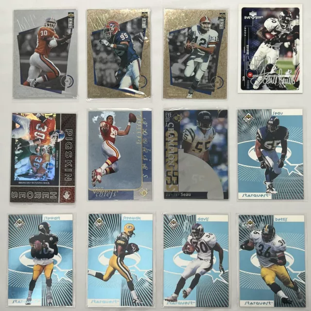 1990s Football Card Lot | 100+ Cards | Elway Davis Bettis Stewart Rice Aikman