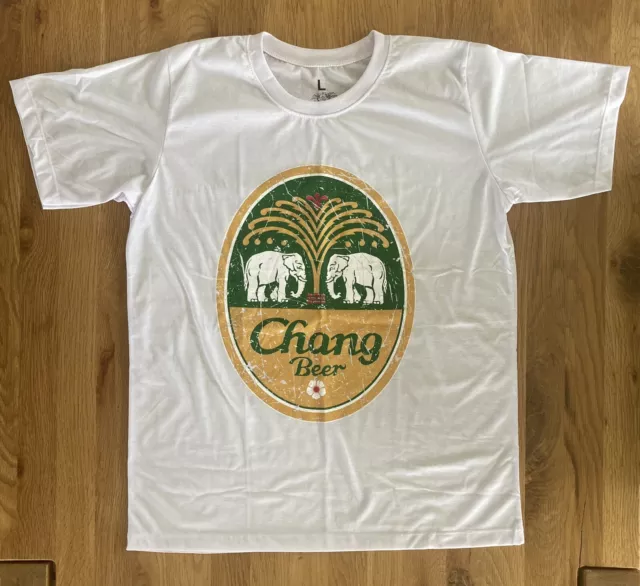 T-Shirt CHANG BEER Thailand - Größe L - weiß - NEU und UNGETRAGEN - Bier Pattaya