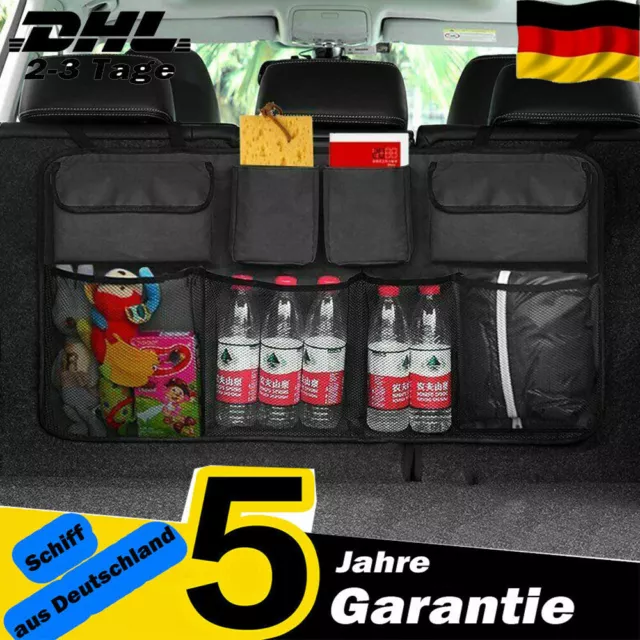 Auto KFZ Rücksitz Aufbewahrung Organizer Tasche mit Netztasche Kofferraum DE NEU