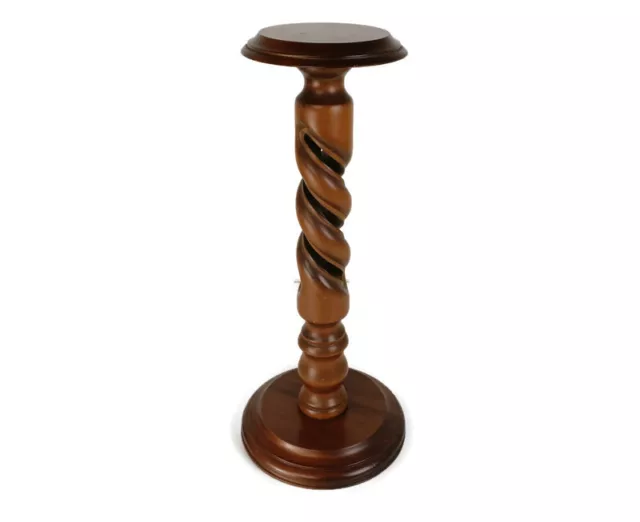 Open Barley Twist Wooden  Side Wine Display Table Pedestal Plant Bonsai Flower S