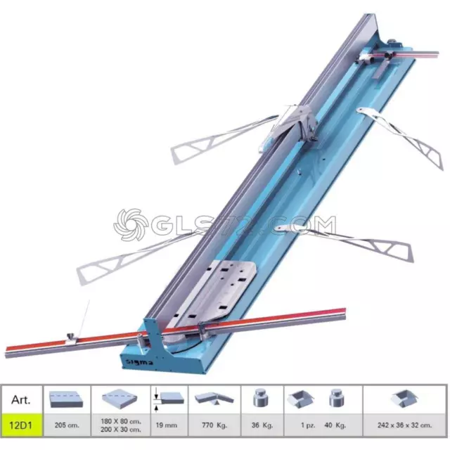 Azulejo Cortador Sigma 12D1 Profesional Cortadora Baldosas 205 Cm
