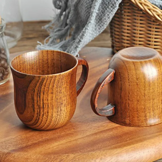 Wood Natural Handmade Tea Drinking Wood Mug Wooden Cup Drinkware Coffee Cup