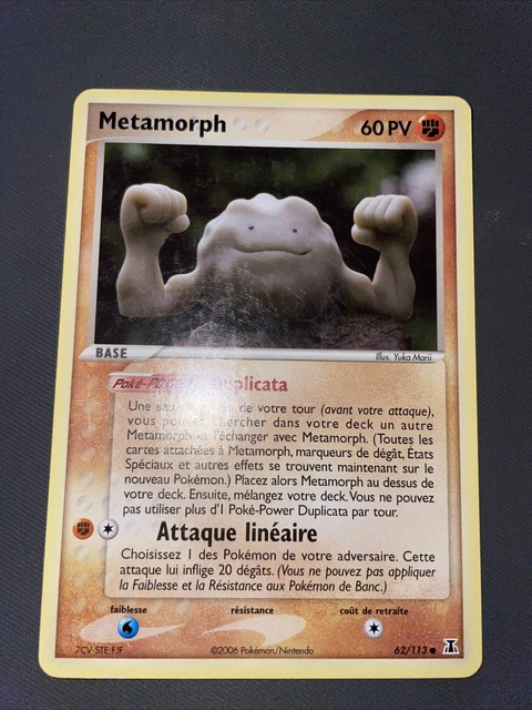 Metamorph Commune - Pokemon 62/113 Ex Especes Delta Etat Tres Bon Francais