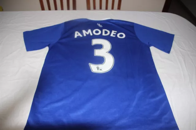 Camiseta De Futbol Del Everton De La Marca Umbro Talla M Del Nº 3 Amodeo Shirt 2