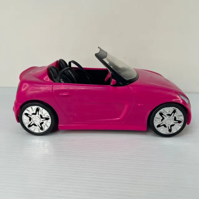 2009 Barbie Glam Convertible Car Sports Vehicle Pink Zebra Stripes