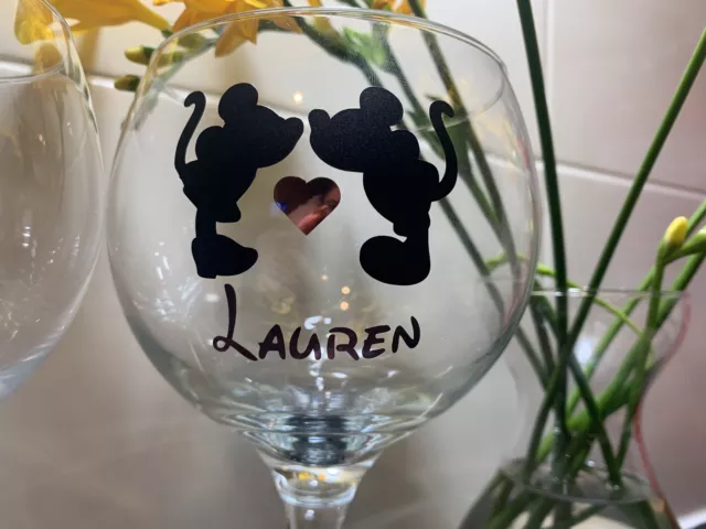 Personalised Character Gin Glass Disney Gift Secret Santa Gin Hen Do Birthdays 3