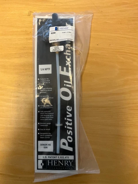 HENRY 9298 Positive Oil Exchanger 1/4 NPTF