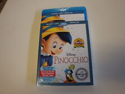 Pinocchio  *Like New* w/Slip Cover   (Blu-ray/DVD  1940)