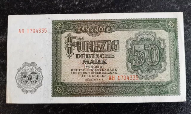 50 Deutsche Mark - Notenbanknote - 1948 - Ros.345 b  - VF (2)