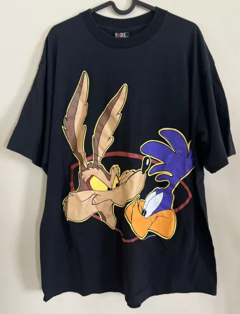 Vintage 1993 Wile E Coyote Road Runner Looney Tunes T shirt XL rare 90s cartoon
