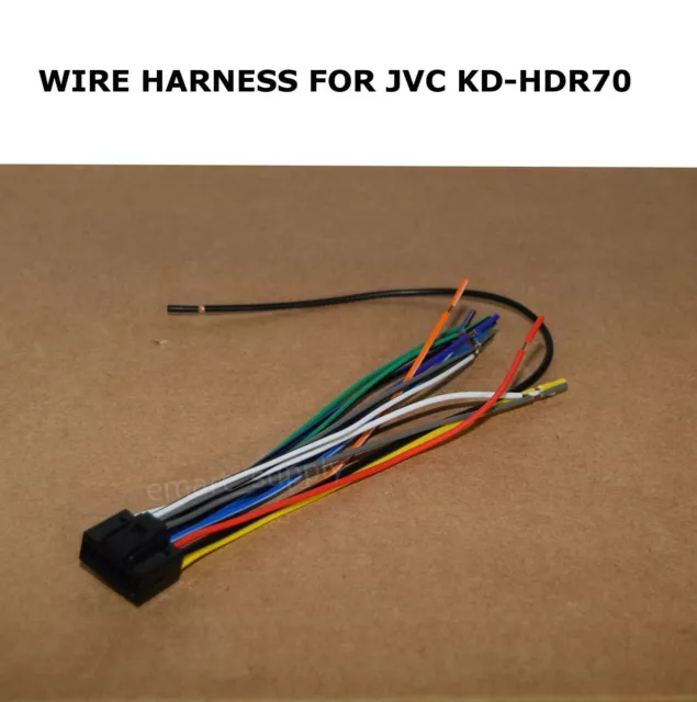 NEW WIRE HARNESS FOR JVC KDHDR70 KD-HDR70 Free Fast Shipping