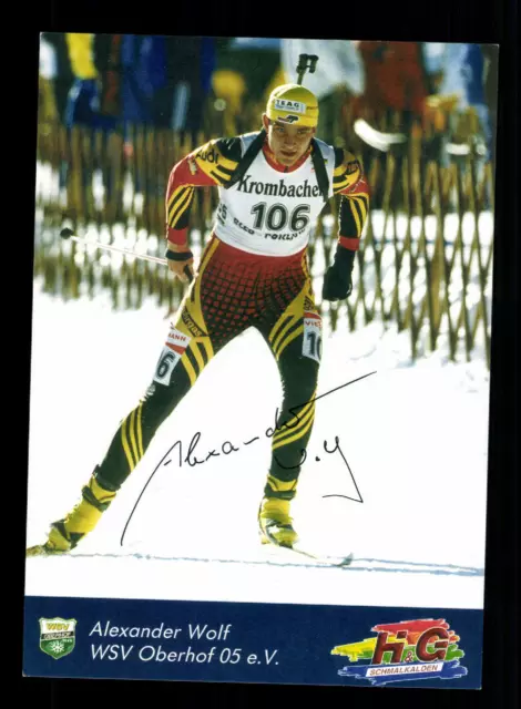 Alexander Wolf Autogrammkarte Original Signiert Biathlon