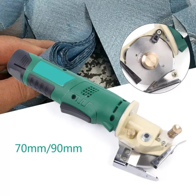 Rotary Blade Fabric Cutter Cordless Electric Cloth Leather Cutting Machine Tool