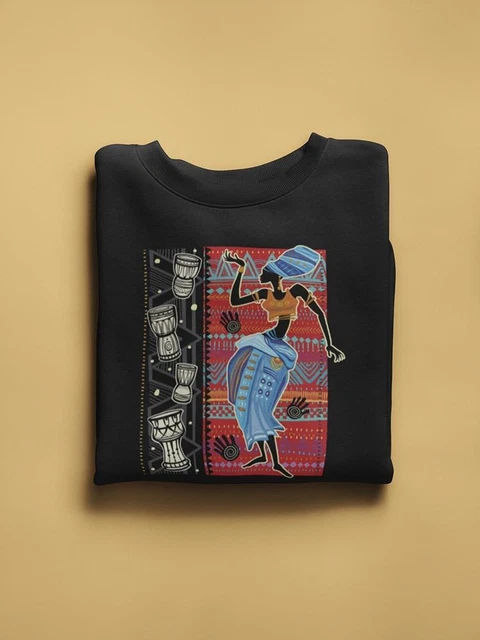 African Woman Posing Paint Women's Sweatshirt -Image by Shutterstock