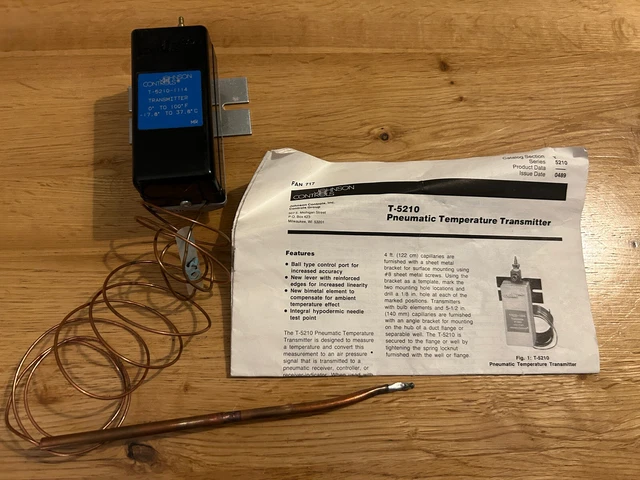 Johnson Controls T-5210 Trasmettitore di temperatura pneumatico 17,8 - 37,8 oC