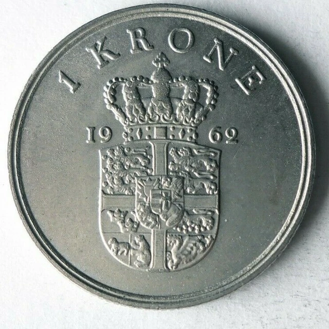 1962 DENMARK KRONE - Excellent Collectible Coin - FREE SHIP - Bin #143