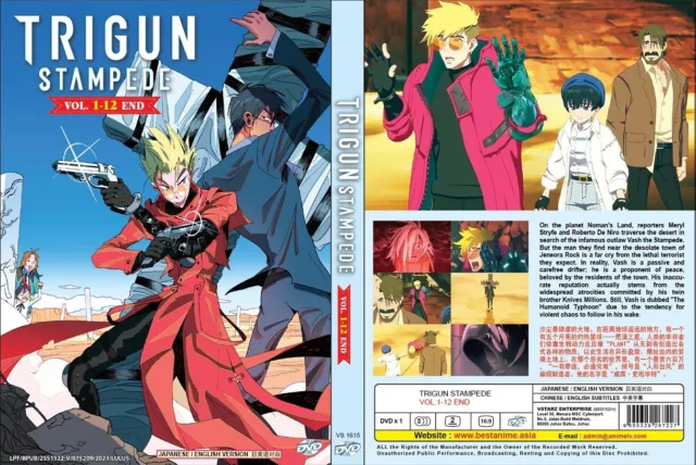 TRIGUN STAMPEDE | Episodes 01-12 | English Audio! | 1 DVD (VS1615)