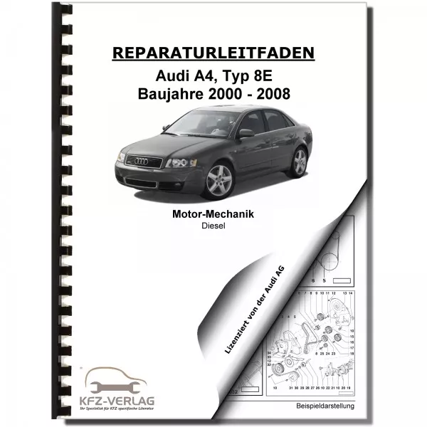 Audi A4, 8E (00-08) 6-Zyl 2,7/3,0l Dieselmotor TDI 163-232 PS Reparaturanleitung