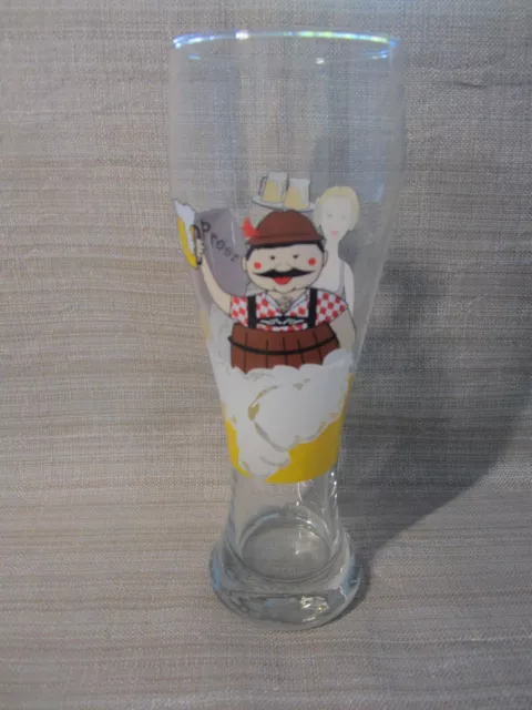 Tall Retro Ritzenhoff 24 oz Pilsner Beer Glass Designed by Melanie Wullner