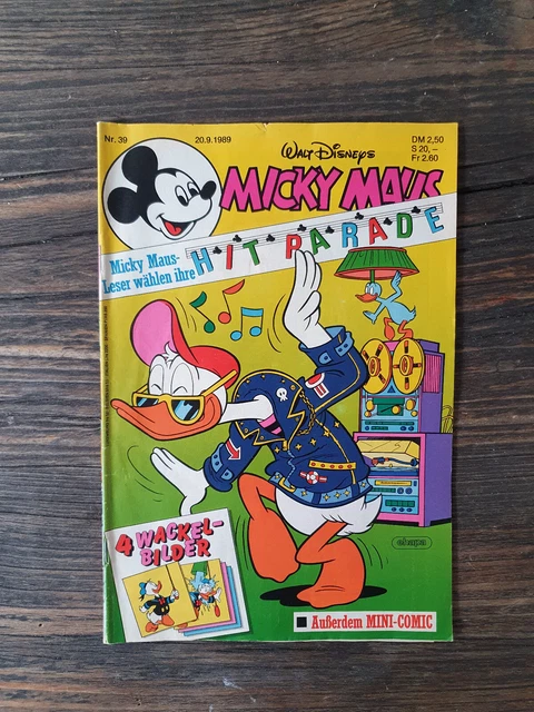 Micky Maus Heft Nr.39 vom 20.9.1989 mit Mini-Comic Ehapa Comic Disney