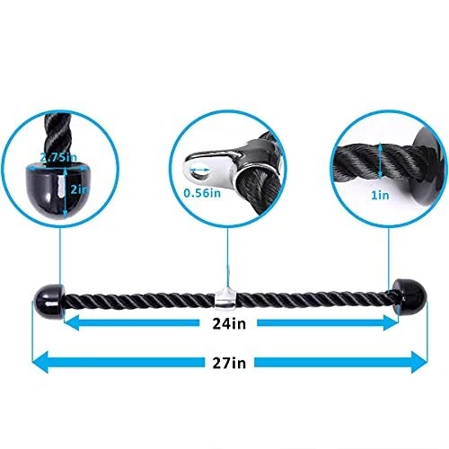 Corde De Traction Triceps Triceps Push Pull Bas Corde Cordon CâBle De Corde à... 3