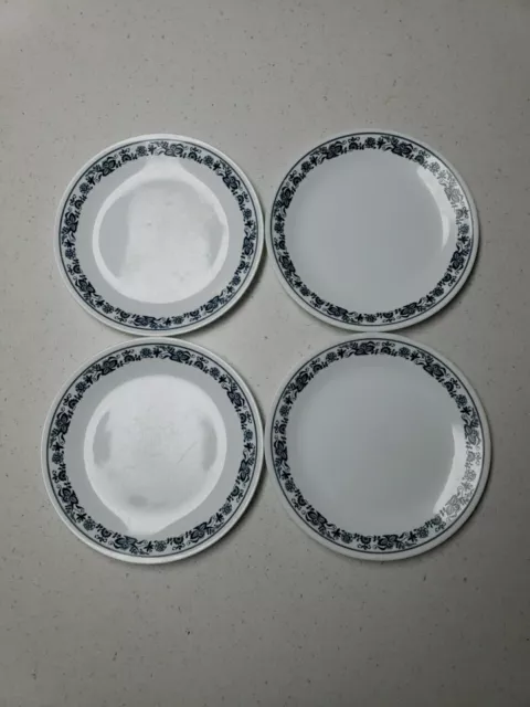 Corelle Old Town Blue Onion Dinner Plates Set of 4 Vintage 10.25"