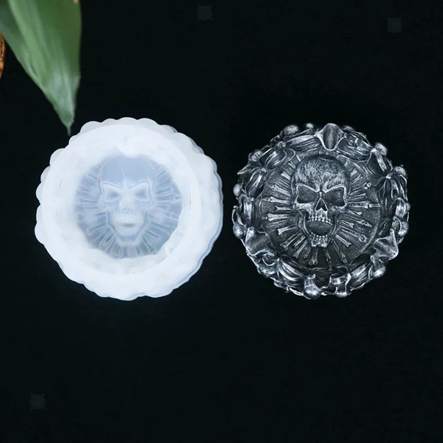 Skull Ashtray   Epoxy Resin Casting Making Mould Craft DIY for Halloween