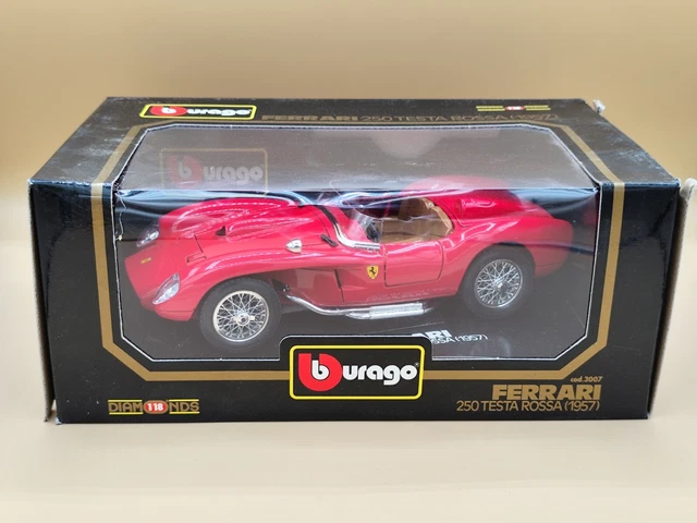 Carcasse/coque Ferrari 250 Testa Rossa 1957 Burago 1/18 - Pièce Détachée Miniature Occasion