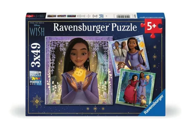 Ravensburger 5702 Disney Wish Movie-3x 49 Piece Jigsaw Puzzles for Kids Age 5 Ye