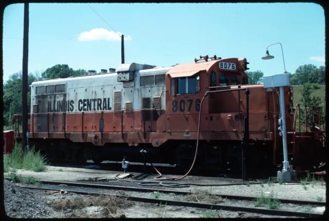 Original Rail Slide - IC Illinois Central 8076 Sioux City IA 8-16-1976