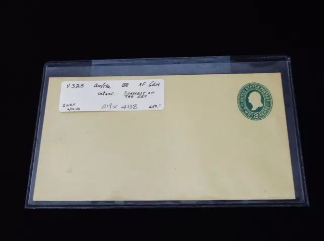 nystamps US Stamped Envelope # U323 Entire XF Gem $650   A19x4138