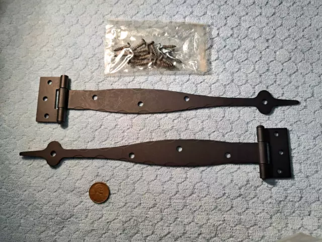Spear Strap Cabinet Hinges Flush NOS