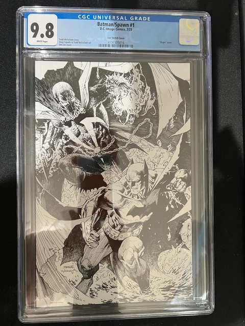 Batman Spawn #1 2022 (DC Comics) 1:100 Jim Lee Sketch Variant CGC 9.8