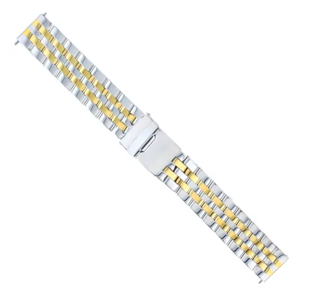 20Mm Watch Band For Breitling Chronomat Navitimer Colt Watch 5 Link Two Tone