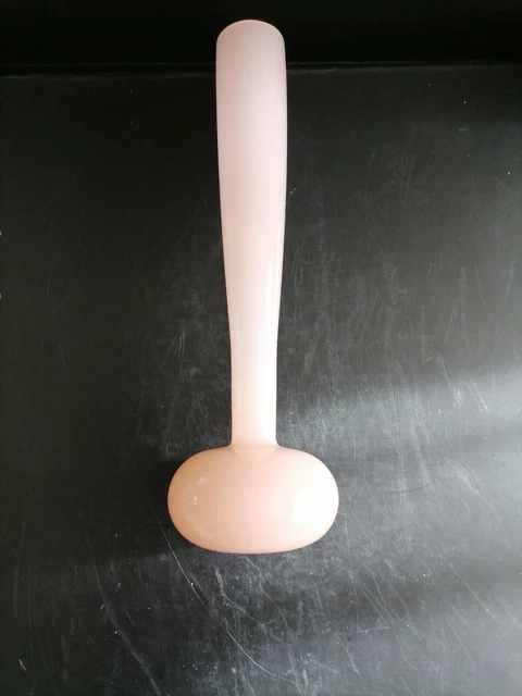 Vase Soliflore Ancien Opaline Blanche - Décor Floral Doré - Cornet Vintage
