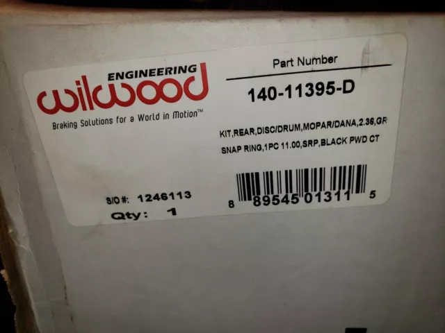 Wilwood 140-11395-D Forged Dynapro Low-Profile Rear Parking Brake Kit New in Box 2