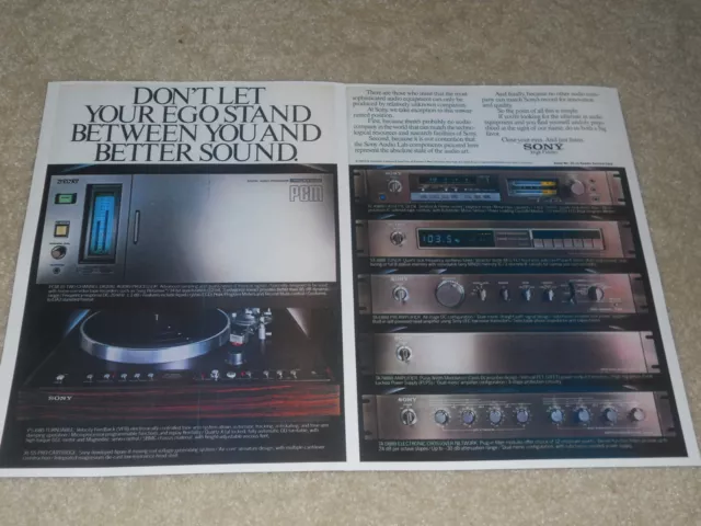 Sony 1980 Ad, 2 Pg , Pcm 10, PS-B80, TA-N88B, TA-E88B, Amp, Vor, Drehbar, Selten