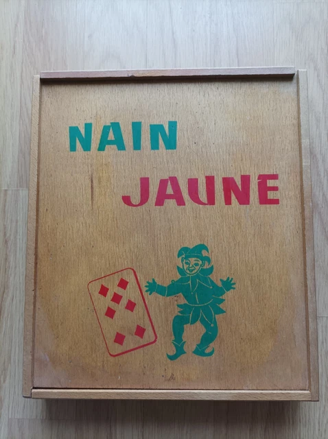 Jeu De Société Ancien : Nain Jaune En Bois, Jetons Pub, Années 1920, Rare