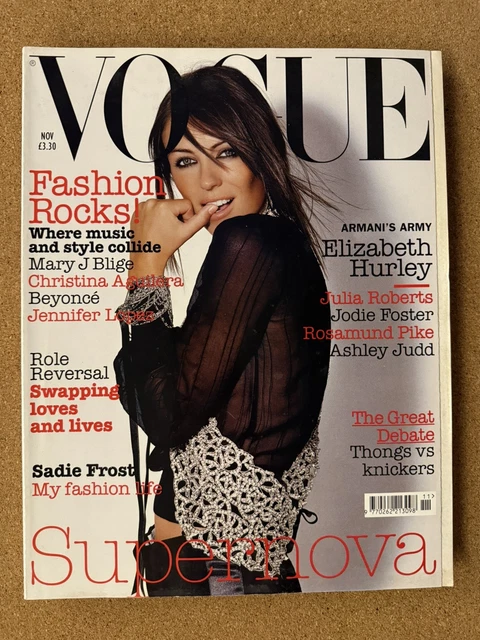 VOGUE UK MAGAZINE Elizabeth Hurley November 2003 Vintage British ...
